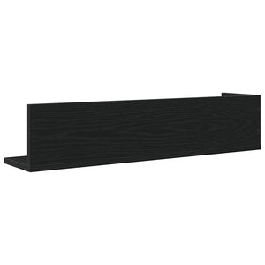 Schwarze Wandregale, 2er Set, 75 cm