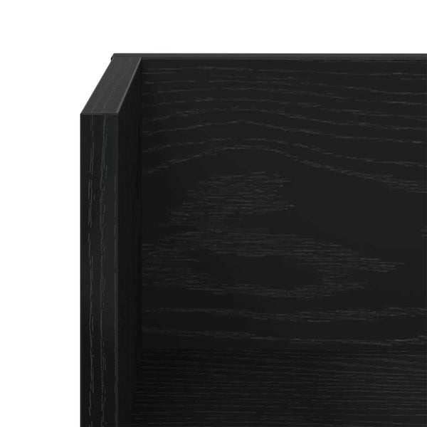 Schwarze Wandregale, 2er Set, 75 cm