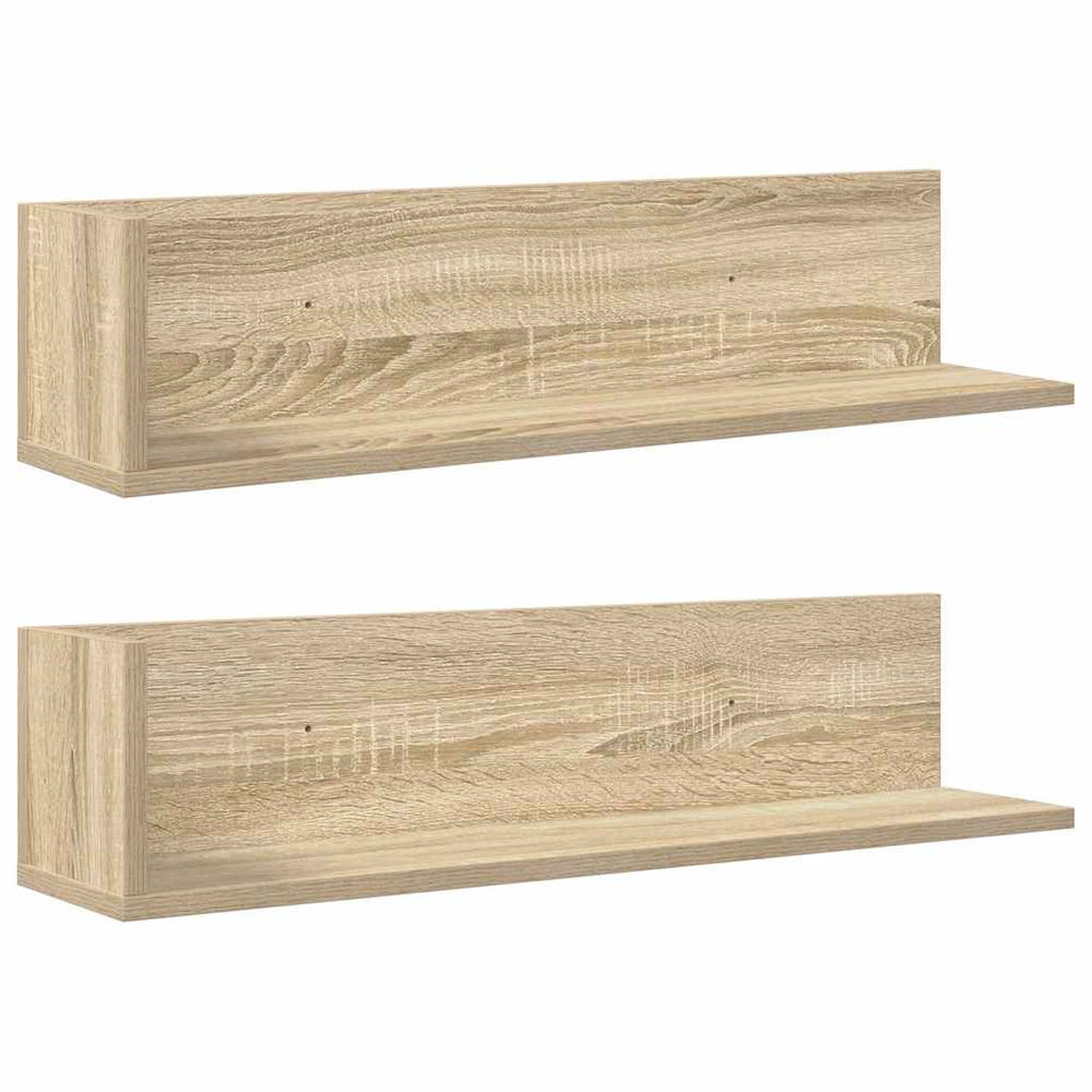 Wandregale 2er Set Sonoma Eiche 75cm