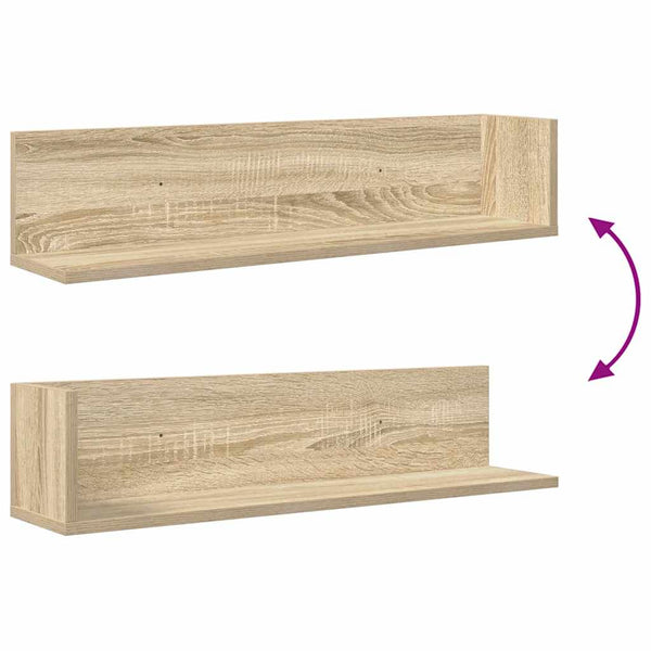 Wandregale 2er Set Sonoma Eiche 75cm