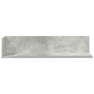 Wandregale, 2er Set, Betongrau, 75 cm