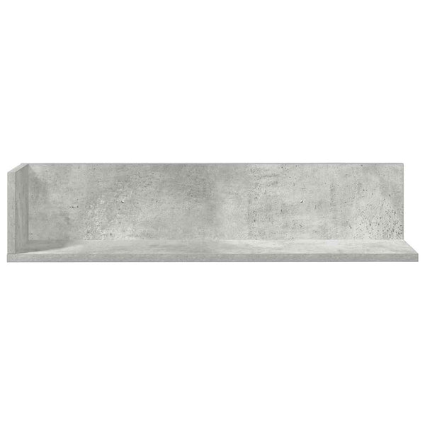 Wandregale, 2er Set, Betongrau, 75 cm