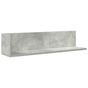 Wandregale, 2er Set, Betongrau, 75 cm