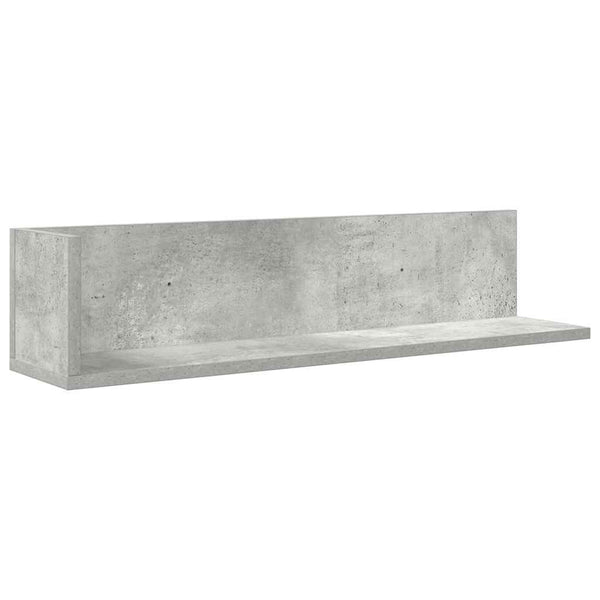 Wandregale, 2er Set, Betongrau, 75 cm