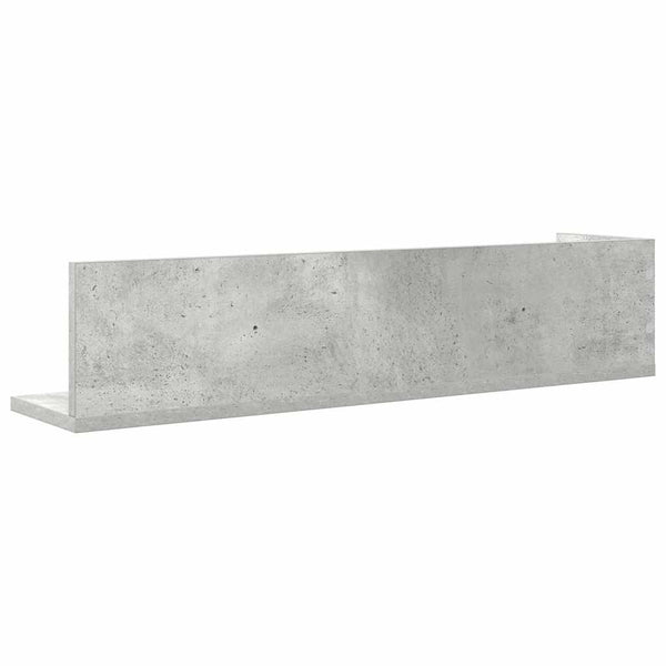Wandregale, 2er Set, Betongrau, 75 cm