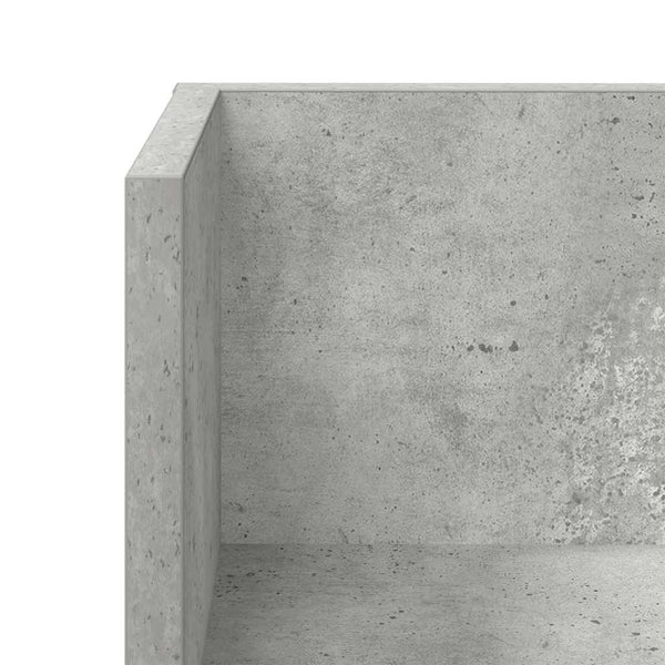 Wandregale, 2er Set, Betongrau, 75 cm
