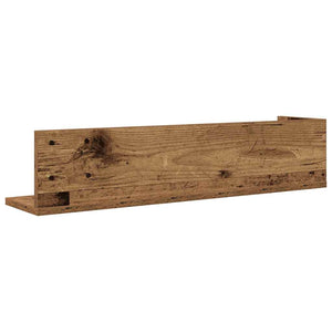 vidaXL Étagères murales 2 pcs Aspect bois de récupération 75x16,5x16,5 cm Bois d'ingénierie