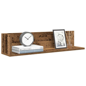 vidaXL Étagères murales 2 pcs Aspect bois de récupération 75x16,5x16,5 cm Bois d'ingénierie