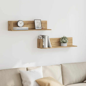 Wandregale 2er Set Artisan Eiche 75 cm