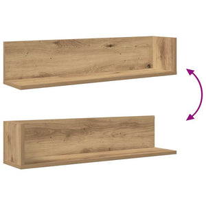 Wandregale 2er Set Artisan Eiche 75 cm