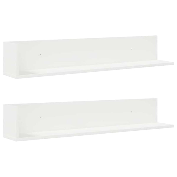 Weiße Wandregale, 2er Set, 100 cm