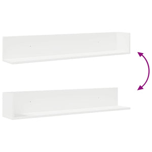 Weiße Wandregale, 2er Set, 100 cm