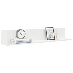 Weiße Wandregale, 2er Set, 100 cm