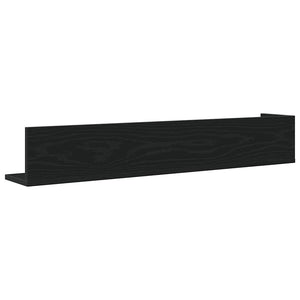Schwarze Wandregale, 2er Set, 100 cm