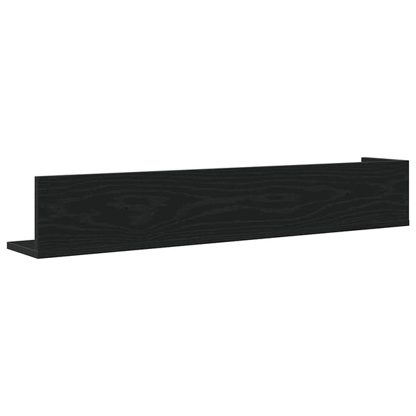Schwarze Wandregale, 2er Set, 100 cm
