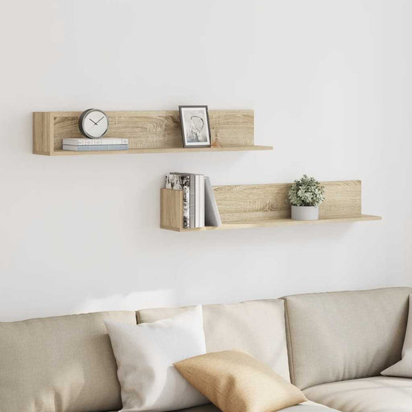 Wandregale Sonoma-Eiche, 2er Set