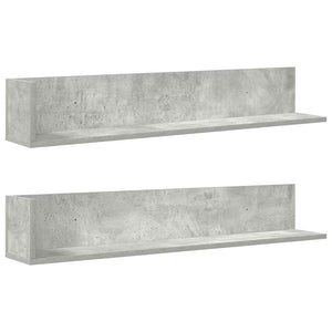 Wandregale 2er Set Betongrau 100cm