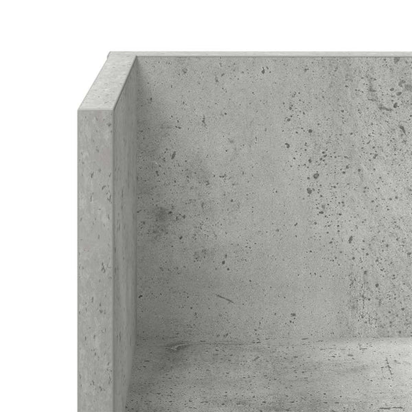 Wandregale 2er Set Betongrau 100cm
