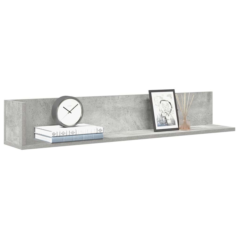 Wandregale 2er Set Betongrau 100cm