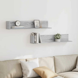 Wandregale Grau Sonoma 100cm 2er Set