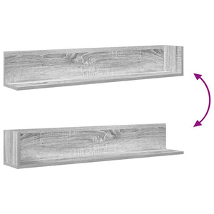 Wandregale Grau Sonoma 100cm 2er Set
