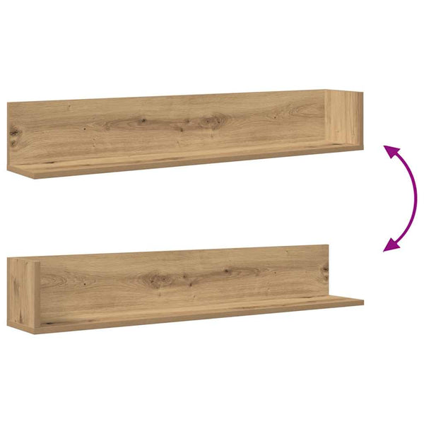Wandregale 2er Set Artisan Eiche 100cm