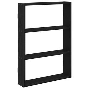 Schwarzes Wandregal 43x9x60 cm