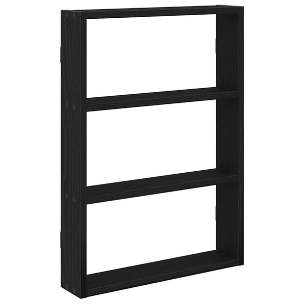 Schwarzes Wandregal 43x9x60 cm