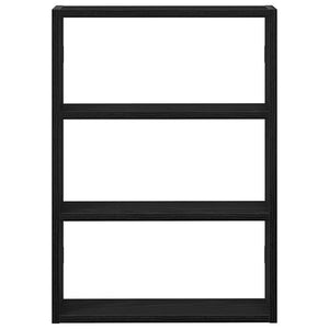 Schwarzes Wandregal 43x9x60 cm
