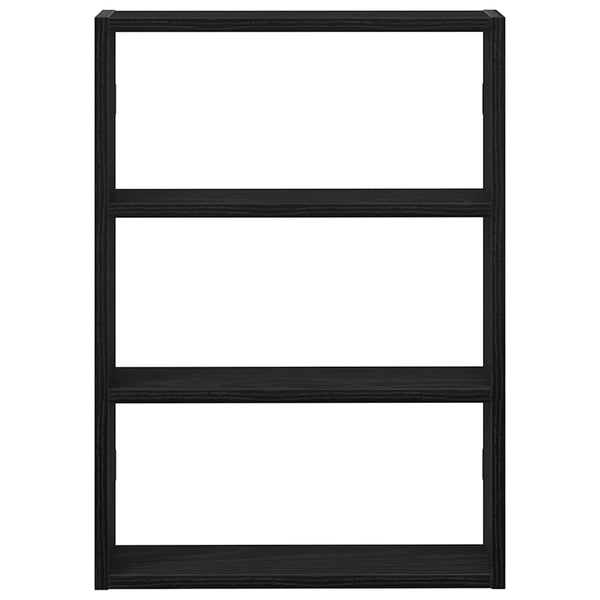 Schwarzes Wandregal 43x9x60 cm