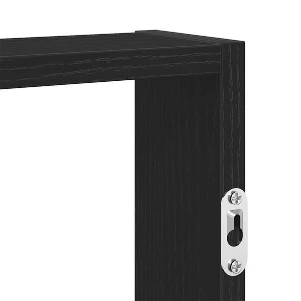 Schwarzes Wandregal 43x9x60 cm