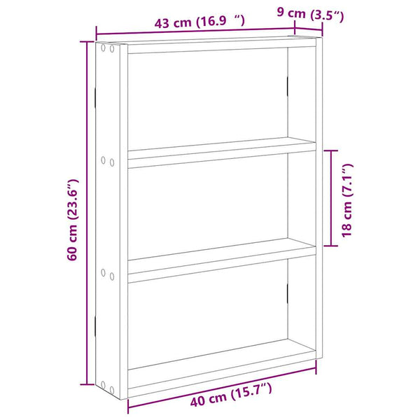Wandregal Artisan Eiche 43x60 cm