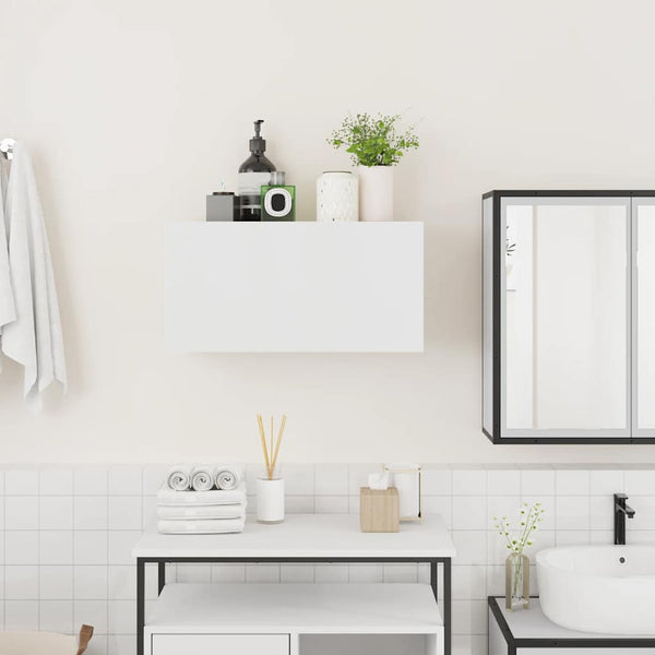 Weißer Bad-Wandschrank 60x30cm