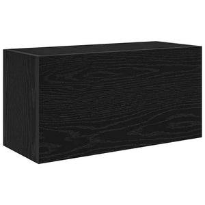 Schwarzer Bad-Wandschrank 60 cm