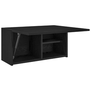 Schwarzer Bad-Wandschrank 60 cm
