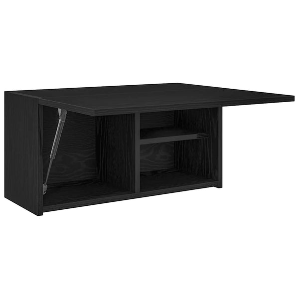 Schwarzer Bad-Wandschrank 60 cm