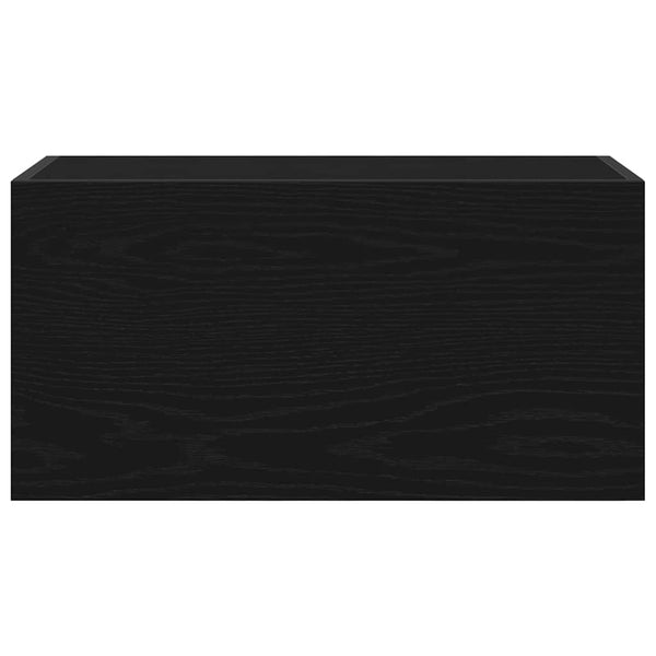 Schwarzer Bad-Wandschrank 60 cm