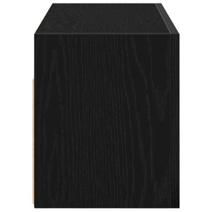 Schwarzer Bad-Wandschrank 60 cm