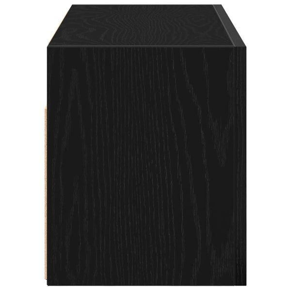 Schwarzer Bad-Wandschrank 60 cm