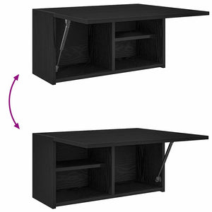 Schwarzer Bad-Wandschrank 60 cm