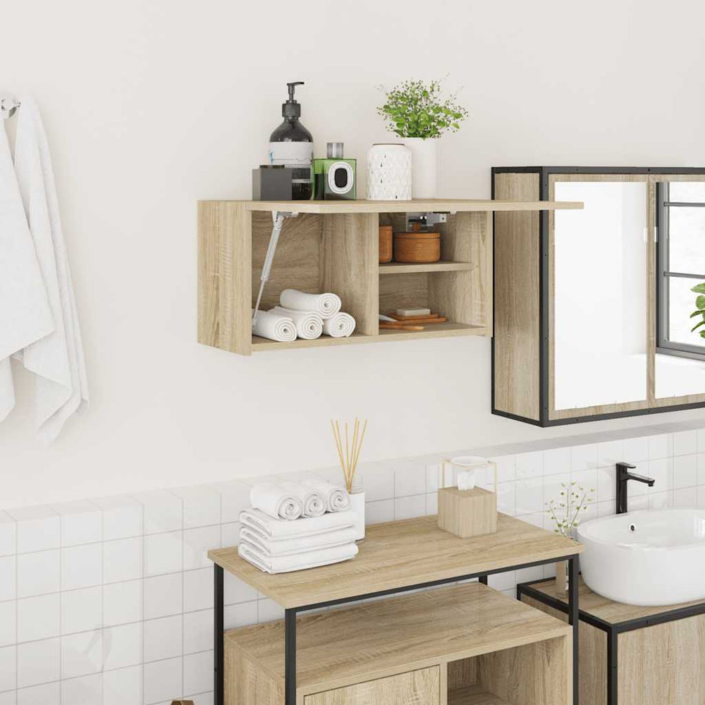 Bad-Wandschrank Sonoma-Eiche 60x30 cm