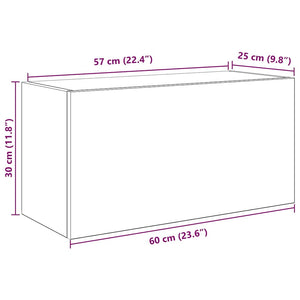 Bad-Wandschrank Betongrau 60x25x30 cm