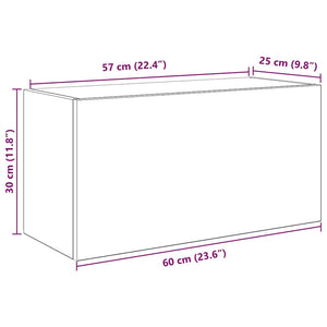 Bad-Wandschrank Grau Sonoma 60x25x30 cm