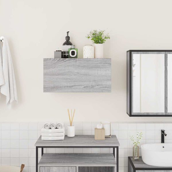 Bad-Wandschrank Grau Sonoma 60x25x30 cm