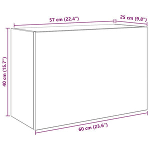 Weißer Bad-Wandschrank 60x40 cm