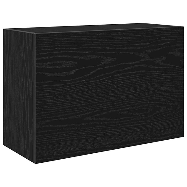Schwarzer Bad-Wandschrank 60x40 cm