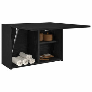 Schwarzer Bad-Wandschrank 60x40 cm