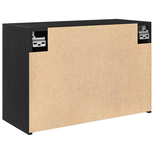 Schwarzer Bad-Wandschrank 60x40 cm