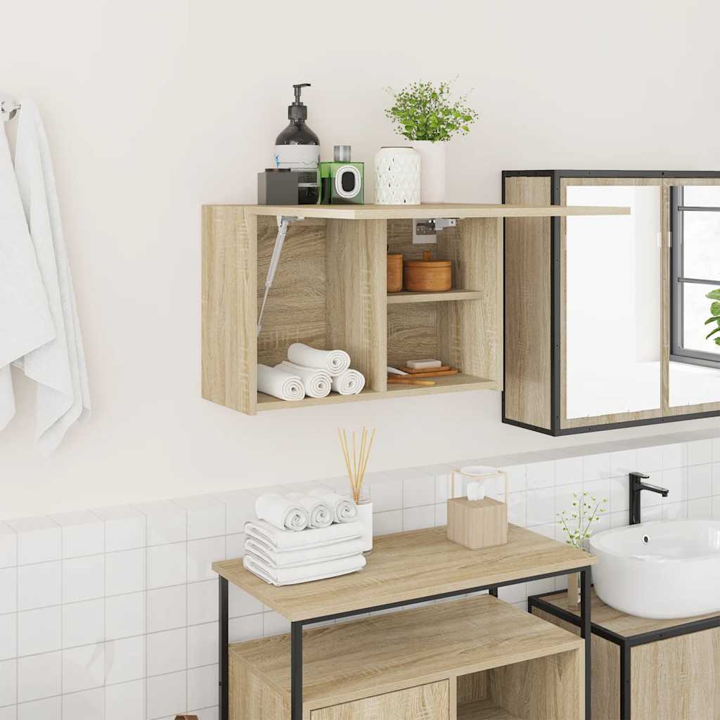 Bad-Wandschrank Sonoma-Eiche 60x25x40 cm