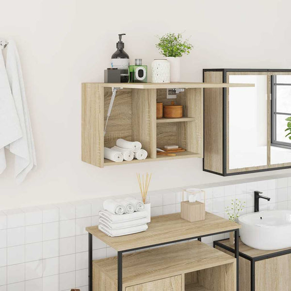 Bad-Wandschrank Sonoma-Eiche 60x25x40 cm